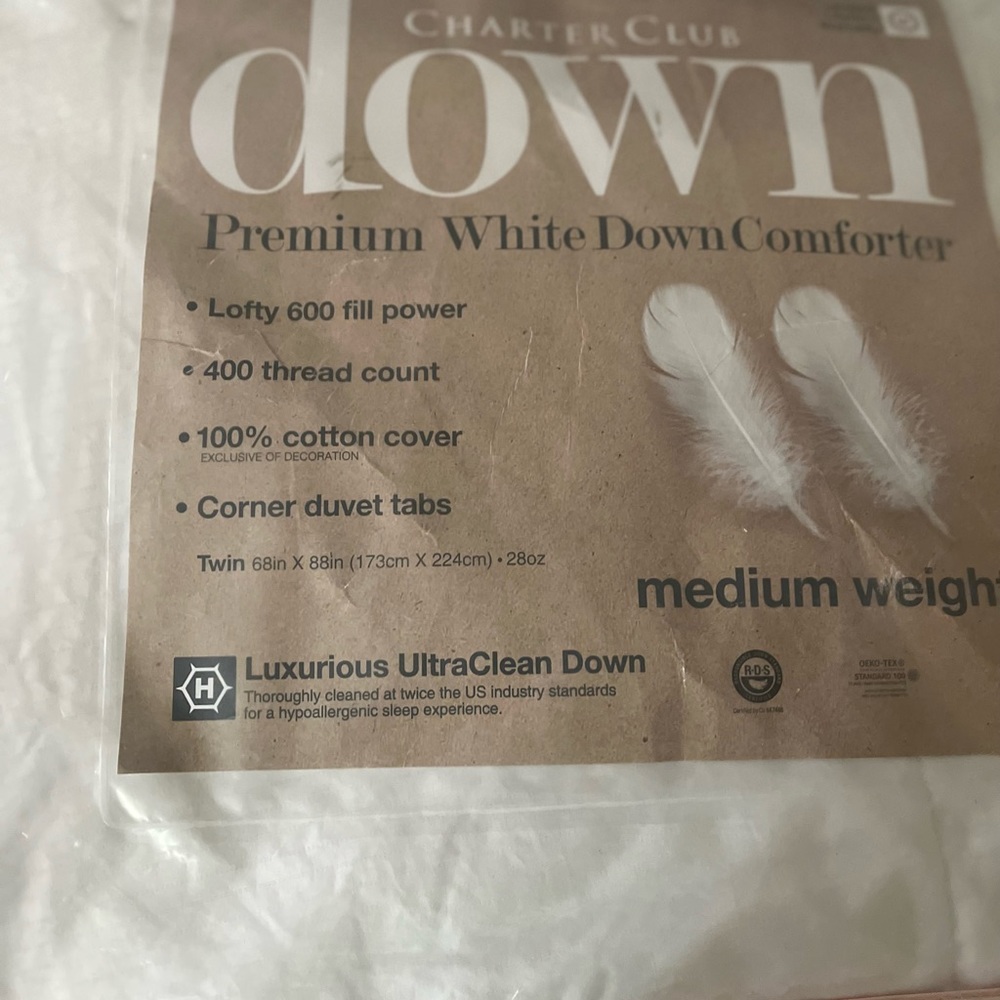 - Chapter Club bedding down medium weight twin